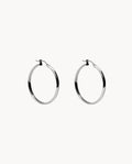 Pendientes de aro carla 10mm de plata de ley 925 bañada en rodio. 05-3408