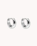 Pendientes de aro de plata de ley 925 bañada en rodio. 58-3231