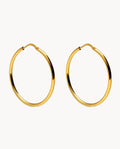 Pendientes de aro lucía 40mm de plata de ley 925 bañada en oro. 05-3168