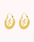 Pendientes aros canarios atteneri de plata de ley 925 bañada en oro -07-3020