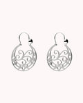 Pendientes aros canarios fayna de plata de ley 925 bañada en rodio - 58-3077