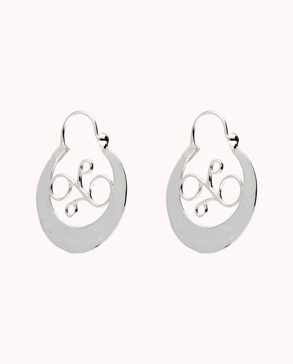 Pendientes aros canarios tara de plata de ley 925 - 07-3942