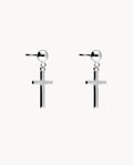 Pendientes bolaluz de plata de ley 925 bañada en rodio. 42-3031