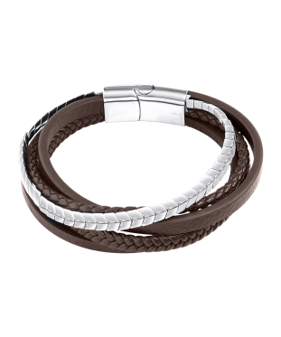 Pulsera LOTUS STYLE LS2627-2/1, de acero y piel