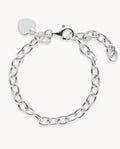 Pulsera corazón mini colgante de plata de ley 925.    13-200007