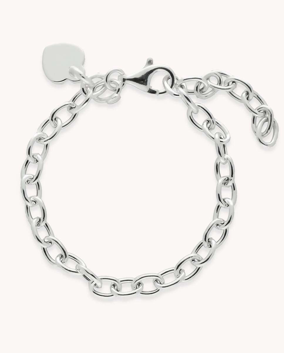 Pulsera corazón mini colgante de plata de ley 925.    13-200007