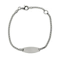 Pulsera esclava cadete placa 6mm de plata de ley 925 bañada en rodio 13-200790