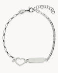 Pulsera esclava corazón de plata de ley 925.  13-210078