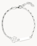 Pulsera esclava trébol de plata de ley 925  13-210079