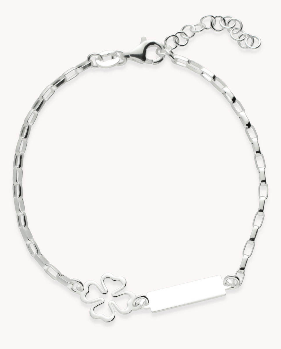 Pulsera esclava trébol de plata de ley 925  13-210079