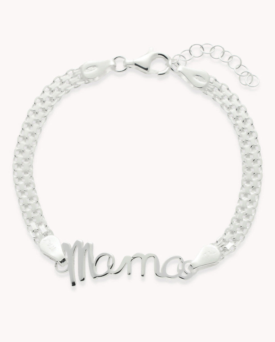 Pulsera mamá unión de plata de ley 925. 13-200936
