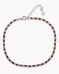Pulsera riviere vino de plata de ley 925 bañada en rodio 06-2035