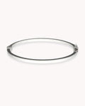 Pulsera rígida clase de plata de ley 925 bañada en rodio 02-2287