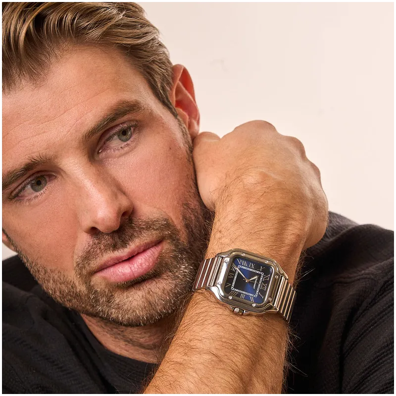 Reloj Hombre Chris Him Azul Plateado RA664202