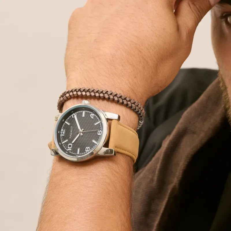 Reloj Hombre Johnny Correa Marrón RA681202