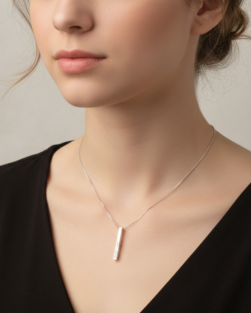 COLLAR TUBO CUADRADO  30 xx 4 mm   GRABADO 4 CARAS