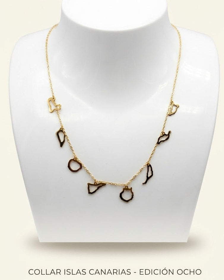 Collar 8 islas Canarias oro 18 ktes
