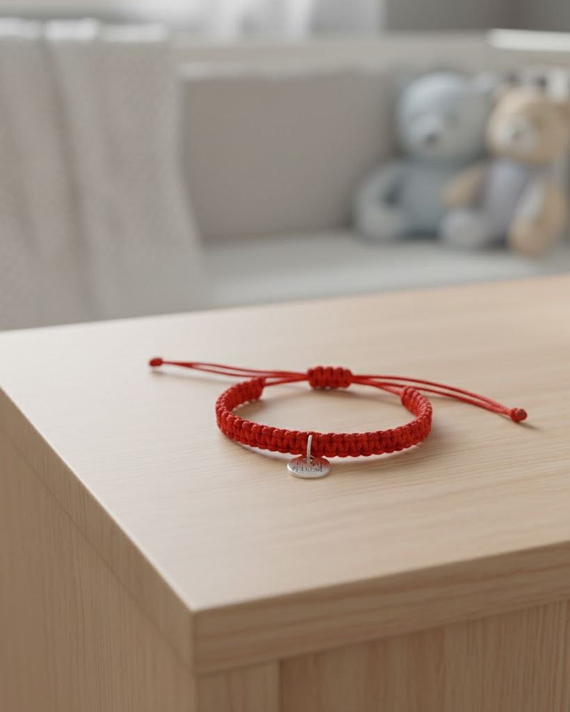 Pulsera de hilo rojo BEBE CHAPITA 8 mm