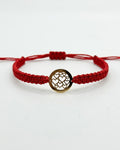 Pulsera hilo Circulo con CORAZONES oro 18 ktes